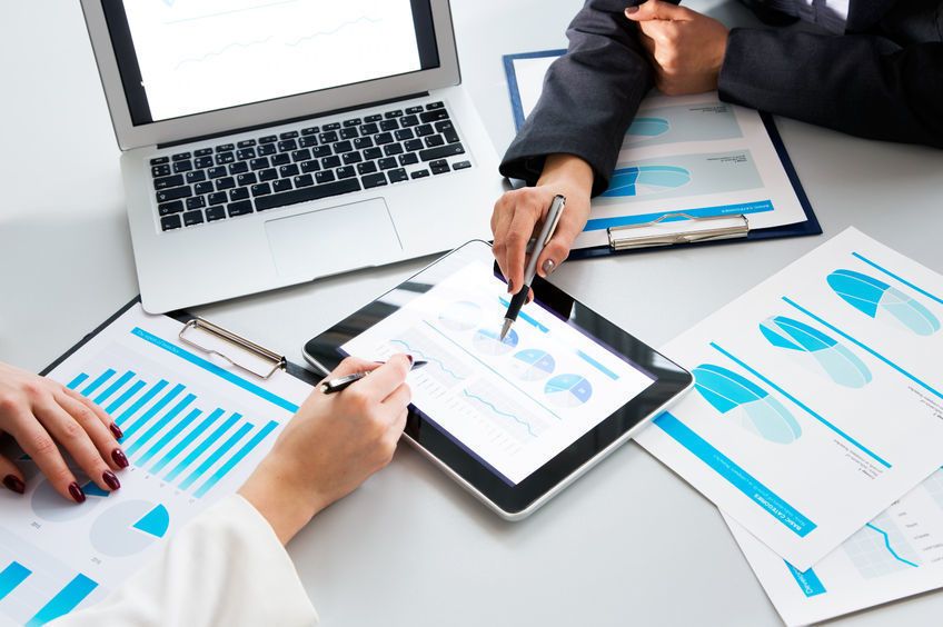 43465384 - image of human hands during paperwork at meeting